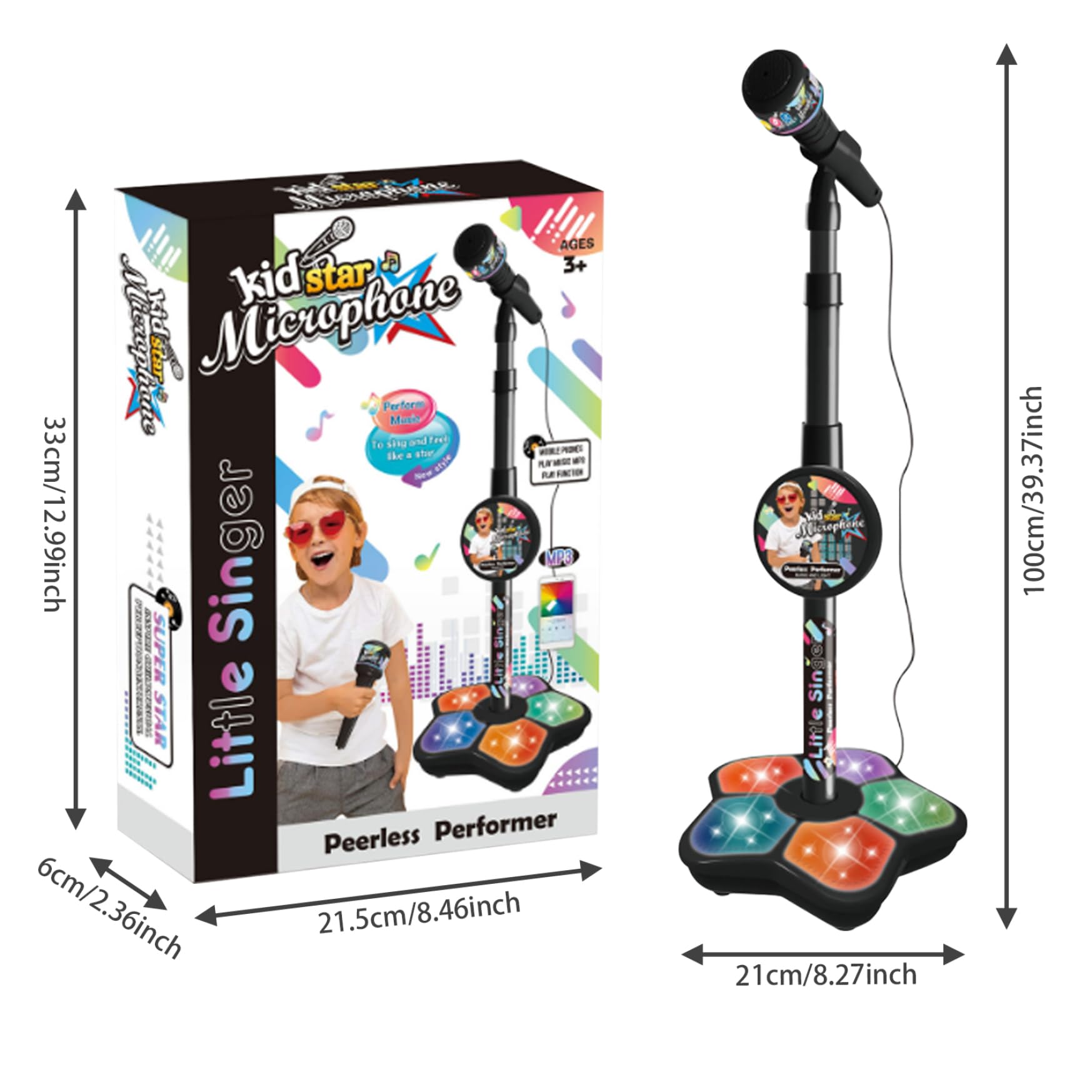 Amazon.com: Microphone with Stand for Kids, Adjustable Standing